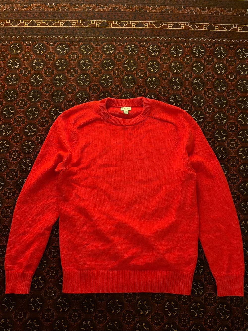 J. Crew Men's Crewneck Sweater in Bright Red